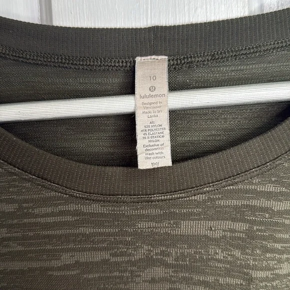 Lululemon Swiftly Relaxed Long Sleeve
Dark Olive / Fatigue Green Top W1708 Sz 10 - Picture 9 of 11